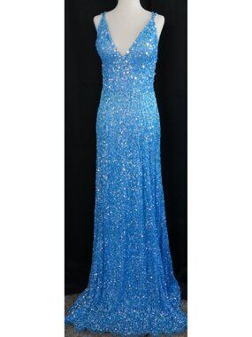 Aleta, Size 2, Unicorn Blue Prom Dress
